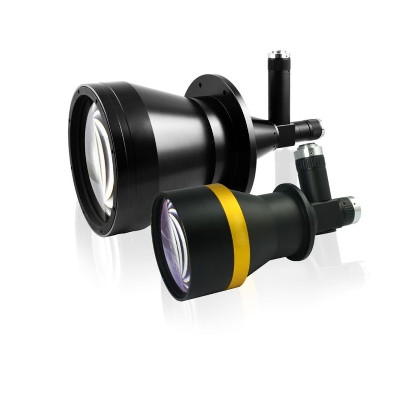 Dual-Magnification Telecentric Industrial Lens for Dual Camera Systems